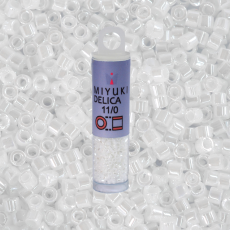 Micanga Delica Miyuki Super Branco Perolado DB201 110  1,6mm