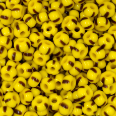 Micanga Preciosa Ornela Amarelo 4 Tiras Marrom Rajado Fosco 83170 50 aprox. 4,6mm