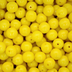 Conta de Porcelana Preciosa Ornela Amarelo Fosco 83100 8mm