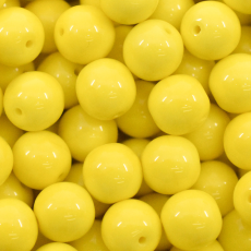 Conta de Porcelana Preciosa Ornela Amarelo Fosco 83100 8mm