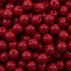 Conta de Porcelana Preciosa® Ornela Vermelho Fosco (93210) 6mm