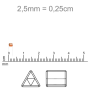 Vidrilho Triangular Color by LDI Cristais Chocolate 89110L 2,5mm