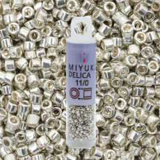Micanga Delica Miyuki Metalica Prata DB35  68301 110  1,6mm