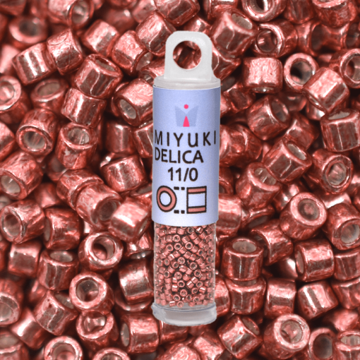 Micanga Delica Miyuki Galvanizado Cramberry Metalico DB423 110  1,6mm