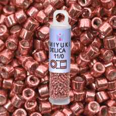 Micanga Delica Miyuki Galvanizado Cramberry Metalico DB423 110  1,6mm