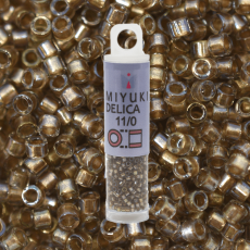Micanga Delica Miyuki Fancy Lined Champagne Transparente T Lustroso DB239 110  1,6mm