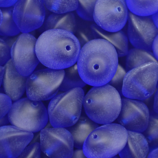 Conta de Vidro Preciosa® Ornela Boné Safira Mate (30080) 7x11mm