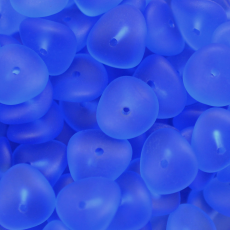 Conta de Vidro Preciosa® Ornela Disco Torcido Safira Transparente Mate (30050) 4x9mm