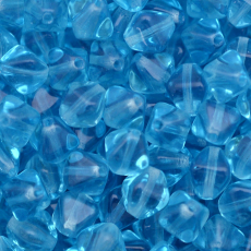Conta de Vidro Preciosa Ornela Balao Transparente Azul 60030 6mm