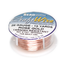Craft Wire Fio Copper Rose Gold 28 Gauge  0,31mm