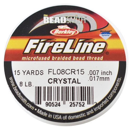 Fio de Nylon Fireline Beadsmith Cristal 8LB 0,007 Polegadas  0,017mm