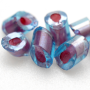 Canutilho Cut Pipes Preciosa Ornela Azul Rosa Lined Color 61018 3,5mm