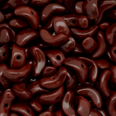 Conta de Vidro Preciosa® Ornela Meia Lua Marrom Fosco (13500) 8mm