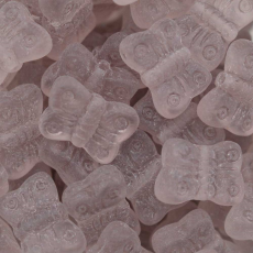 Conta de Vidro Preciosa® Ornela Borboleta Lilás Transparente Mate (20010) 8mm