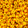 Micanga Preciosa Ornela Amarelo 4 Tiras Vermelho Rajado Fosco 83970 50 aprox. 4,6mm