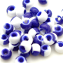 Micanga Preciosa Ornela Azul Branco Rajado Harlequin 03730 20 aprox. 6,1mm