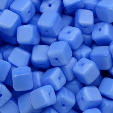 Conta de Vidro Preciosa Ornela Cubo Azul Fosco 34000 5x7mm