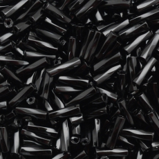 Canutilho Preciosa® Ornela Preto Fosco Torcido (23980) 7mm (3)