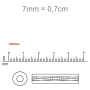 Canutilho Preciosa Ornela Laranja Transparente T 90000 3 polegada 7mm