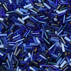 Mix de Canutilho Preciosa Ornela Tons Azul Safira Marinho 3 polegadas 7mm
