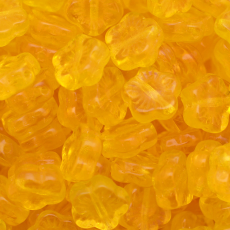 Conta de Vidro Preciosa® Ornela Margarida Amarelo Transparente (80030) 10mm