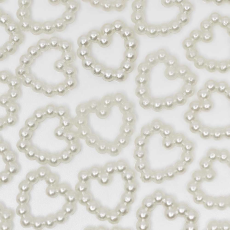 Aplique de Pérola de Plástico ABS para costura Coração Supreme Branca