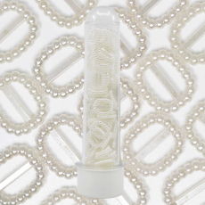 Aplique de Pérola de Plástico ABS para costura Fivela Supreme Branca 10mm