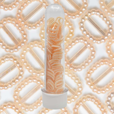 Aplique de Pérola de Plástico ABS para costura Fivela Supreme Laranja 10mm