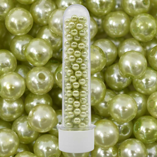 Perola de Plastico ABS LDI Cristais Verde 6mm