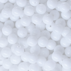 Conta de Porcelana LDI Cristais Branco Fosco 03001 8mm