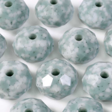 (Bloqueado)Disco Facetado Briolette Swarovski Mosaic Pacific Opal 18mm