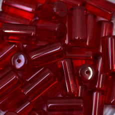 Conta de Vidro Supreme Firma Vermelho (90090) Transparente 20x10mm