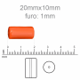 Conta de Vidro Supreme Firma Rosa 70110 Transparente 20x10mm