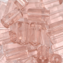 Conta de Vidro Supreme Firma Rosa Transparente 20x10mm