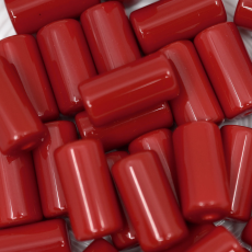 Conta de Vidro Supreme Firma Vermelho (93190) Fosco 20x10mm
