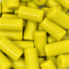 Conta de Vidro Supreme Firma Amarelo (83110) Fosco 20x10mm