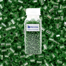 Vidrilho Preciosa® Ornela Verde Solgel Dyed Transparente (78661) 2x9/0=2,6mm