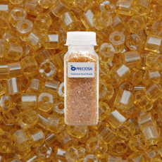 Vidrilho Preciosa® Ornela Topaz Claro Transparente T Lustroso (16020) 2x9/0=2,6mm