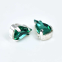 Strass Gota Engrampado Prateado Supreme para costura Emerald 10x6mm