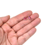 Strass Gota Engrampado Prateado Supreme para costura Rose 10x6mm