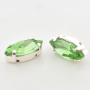 Strass Navete Engrampado Supreme para costura Peridot Niquel 10x5mm