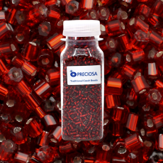 Vidrilho Preciosa® Ornela Vermelho Transparente (97090) 2x9/0=2,6mm