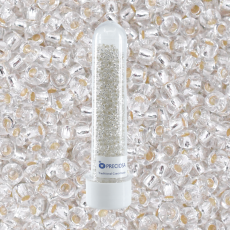 Miçanga Preciosa® Ornela Prata Transparente (78102) 9/0 aprox. 2,6mm