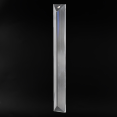 Retangulo Pingente K9 LDI Cristais art. 8501 Cristal 200x30mm