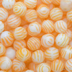 Cristal Preciosa® Ornela Laranja Branco Leitoso Transparente Mesclado (08902) 8mm