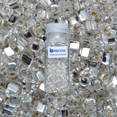 Vidrilho Triangular Preciosa® Ornela Prata Transparente (78102) 2,5mm