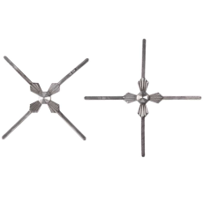 Clips Gravata para montar Lustre LDI Cristais® art. 5004 Níquel 31x31mm