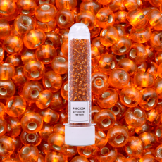 Miçanga Preciosa® Ornela Laranja Transparente (97030) 6/0 aprox. 4,1mm