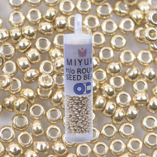 Micanga Miyuki Redonda Light Beige Metalica 11-91072L 110  2,0mm