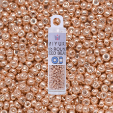 Miçanga Miyuki Redonda Light Beige Metálica (11-91072L) 11/0 = 2,0mm
